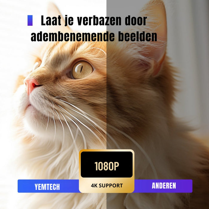 Yemtech® Projector 1080p Full HD – 900 ANSI – Ultra Short Throw – Android WiFi 6