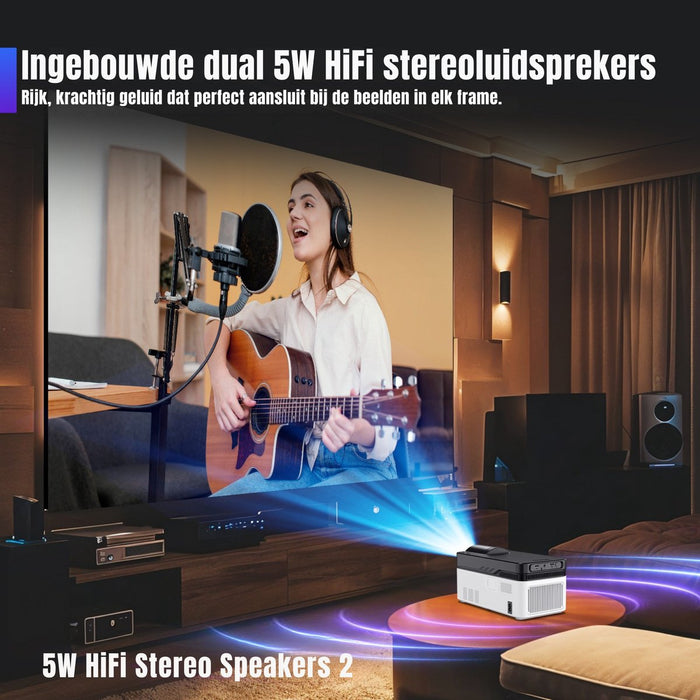 Yemtech® Projector 1080p Full HD – 900 ANSI – Ultra Short Throw – Android WiFi 6