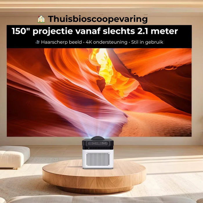 Yemtech® Projector 1080p Full HD – 900 ANSI – Ultra Short Throw – Android WiFi 6