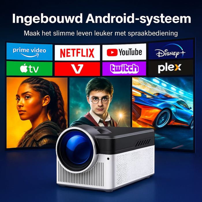 Yemtech® Projector 1080p Full HD – 900 ANSI – Ultra Short Throw – Android WiFi 6