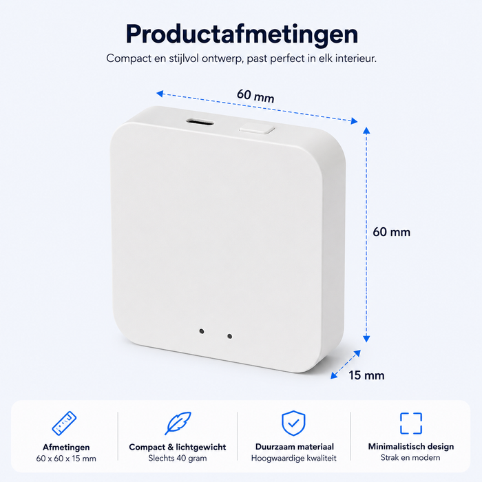 YEMTECH Smart Gateway | Bluetooth & WiFi Hub voor Slimme Apparaten | Smart Life, Alexa & Google Assistant