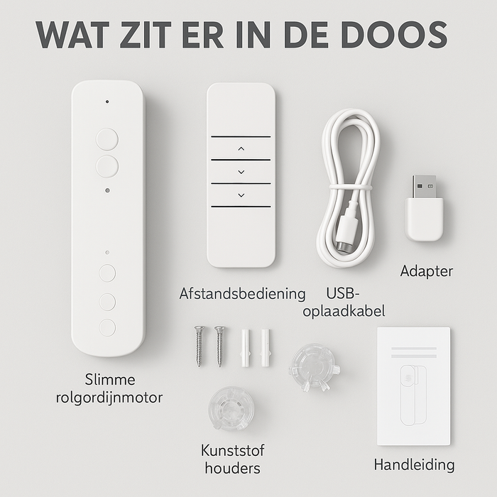 Yemtech® Rolgordijnmotor – Slimme elektrische gordijnmotor – Compatibel met Tuya, Alexa & Google Home