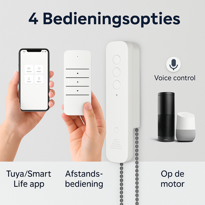 Yemtech® Rolgordijnmotor – Slimme elektrische gordijnmotor – Compatibel met Tuya, Alexa & Google Home