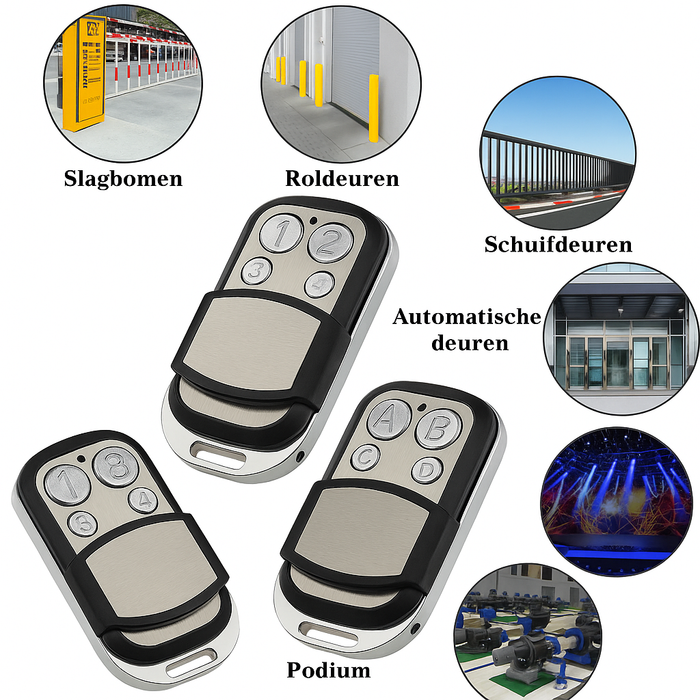 YEMTECH Universele Handzender 433 MHz – Afstandsbediening voor Garagedeuren en Poortopeners