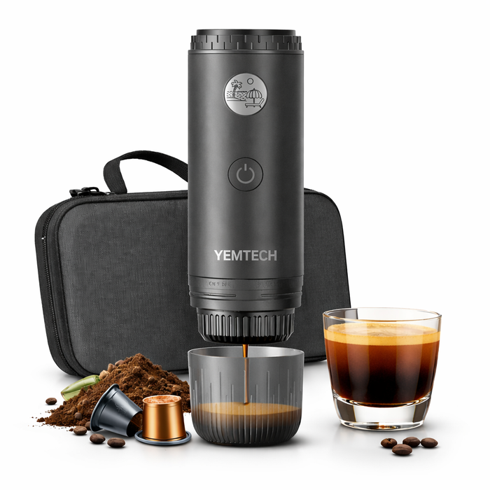 Yemtech Draagbare Espressomachine 7800mAh – Oplaadbare Mini Koffiemachine – 100ml – Voor Auto, Camping & Reizen