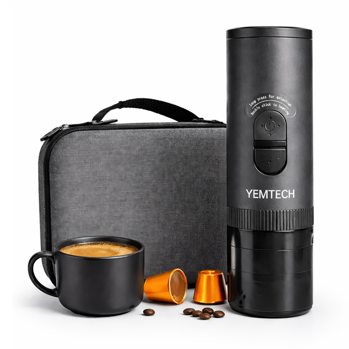 Yemtech Draagbare Espressomachine – Elektrische Draagbare Koffiemachine – Inclusief Draagkoffer